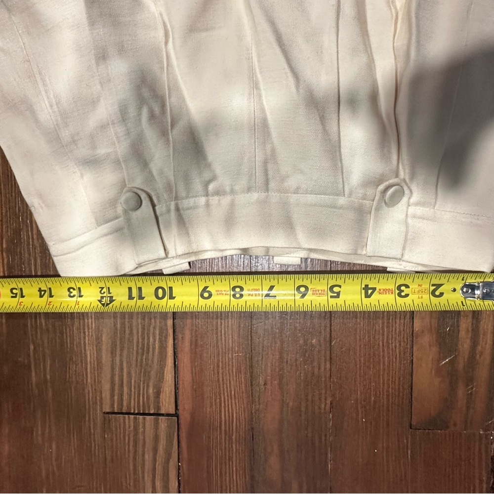 Sezane Cream Pleated Trousers - Picture 4 of 5
